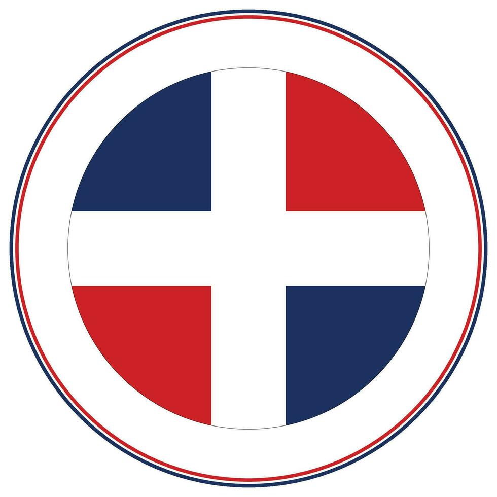 flaggor av Dominikanska republik. Dominikanska flagga design form. vektor
