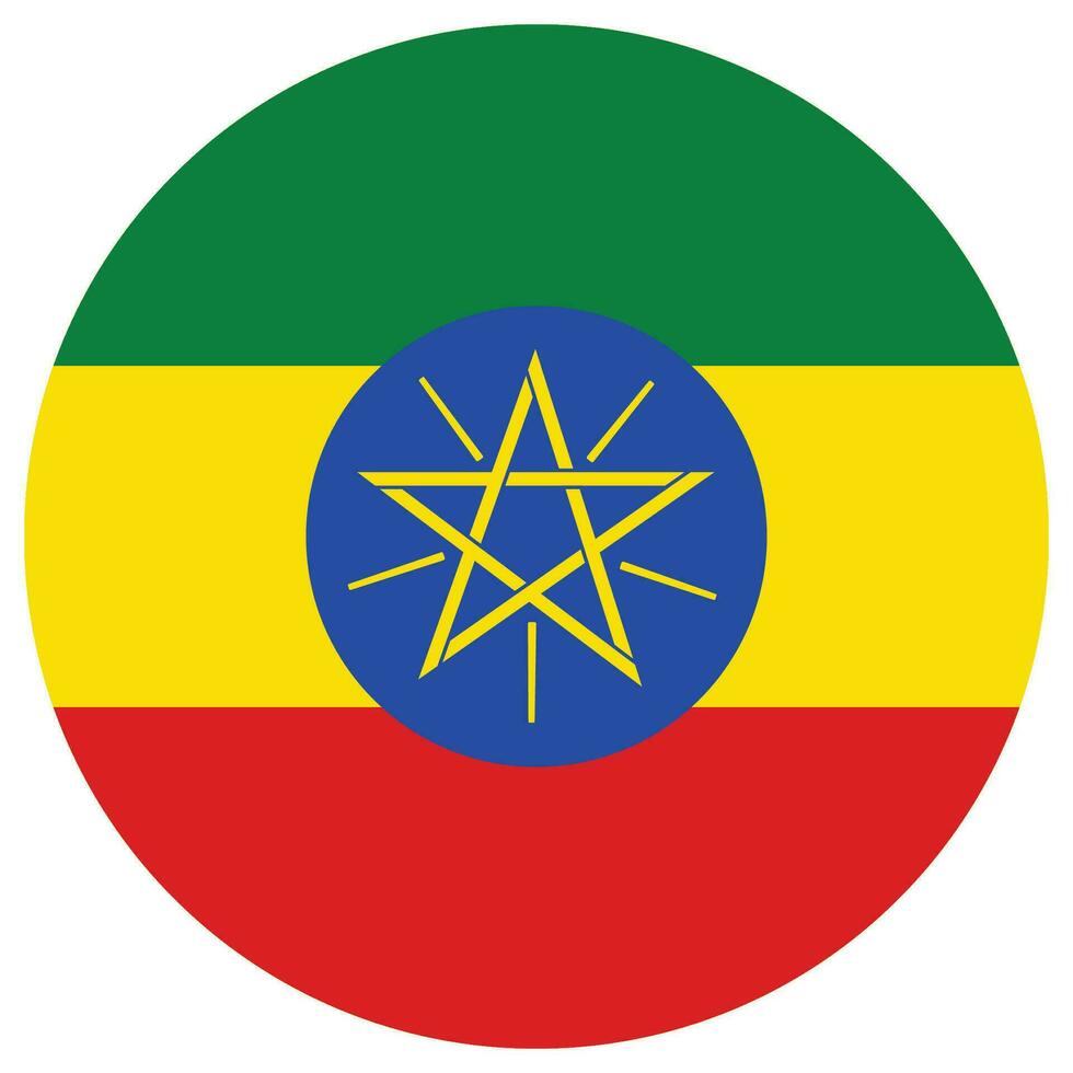 Äthiopien Flagge Form. Flagge von Äthiopien Design Form. vektor
