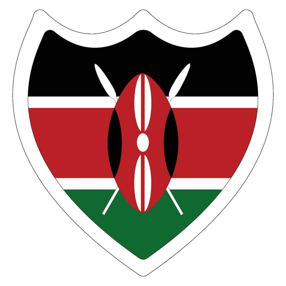 kenya flagga form. flagga av kenya form vektor