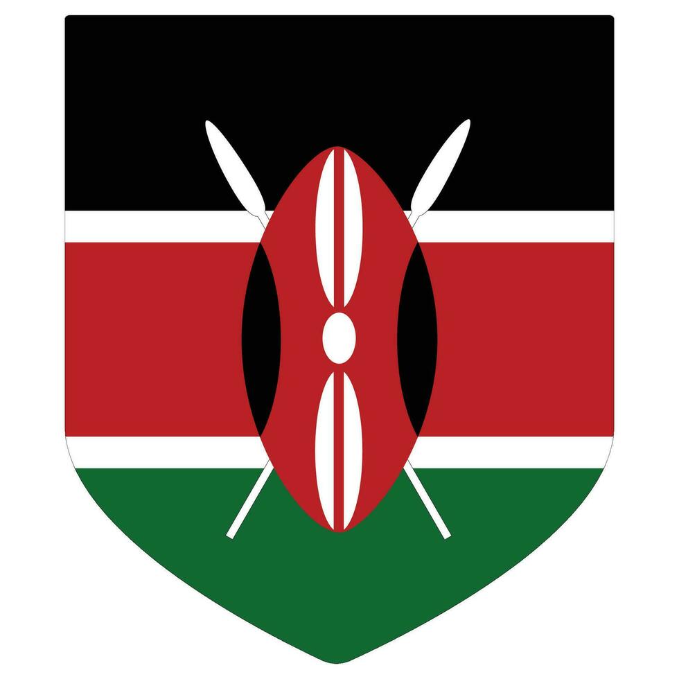 kenya flagga form. flagga av kenya form vektor