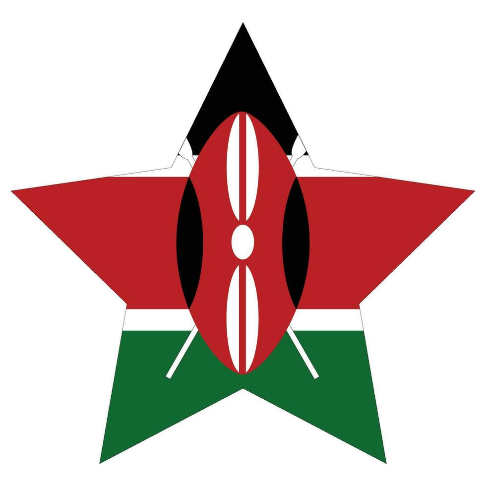 kenya flagga form. flagga av kenya form vektor