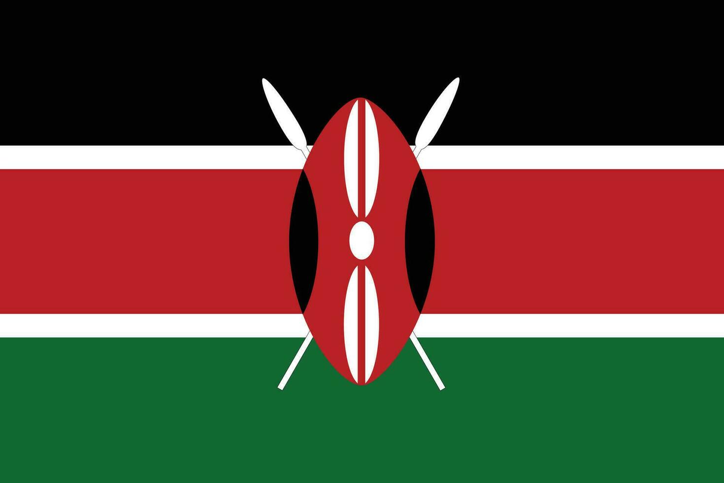kenya flagga form. flagga av kenya form vektor