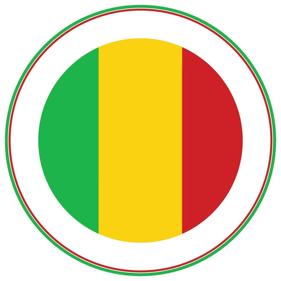 Mali Flagge Form. Flagge von Mali Design gestalten Kreis gestalten vektor