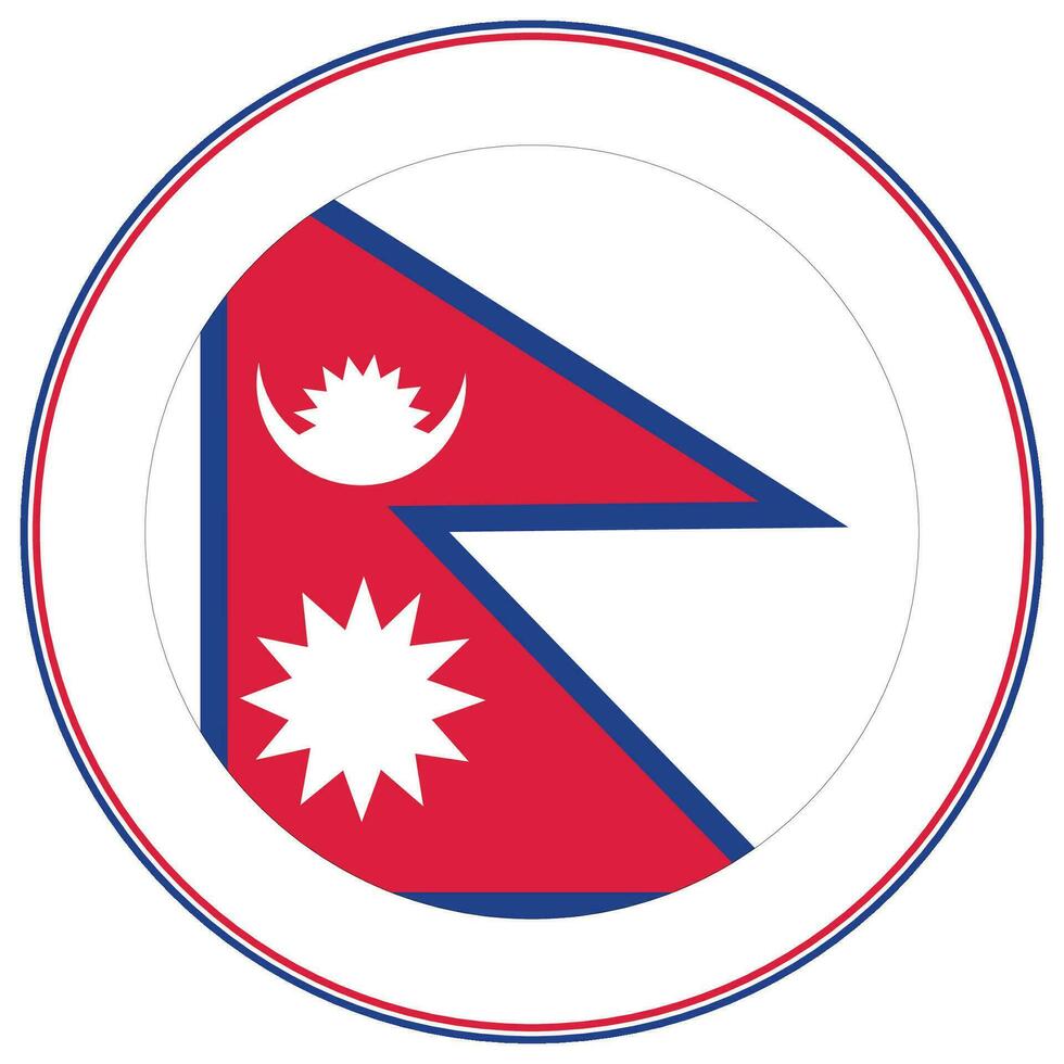 nepal flagga form. flagga av nepal vektor