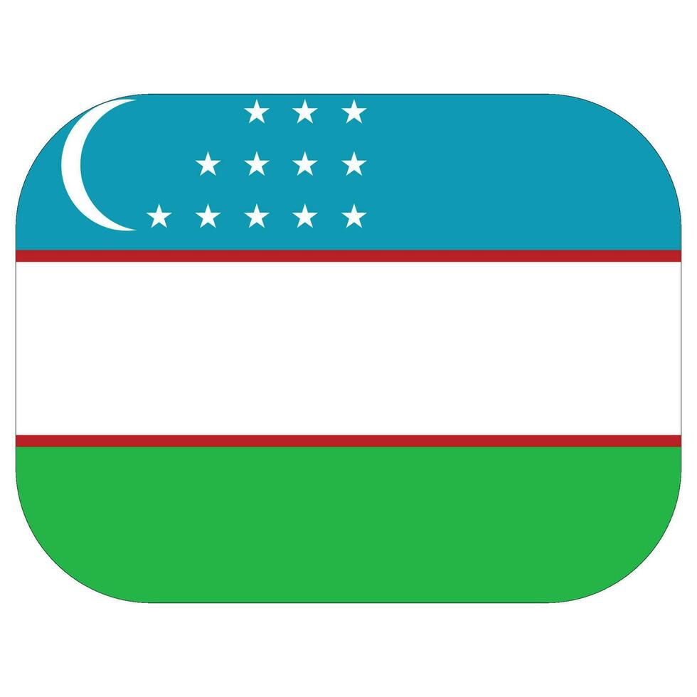 Flagge von Usbekistan. Usbekistan Flagge im gestalten vektor