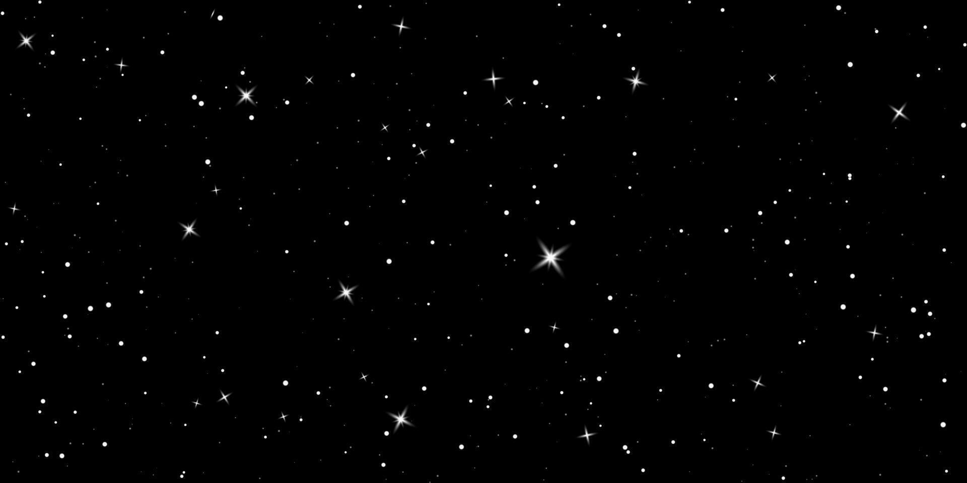 starry himmel. mörk natt himmel. oändlighet Plats med skinande stjärnor. mysterium mörk universum. vektor bakgrund
