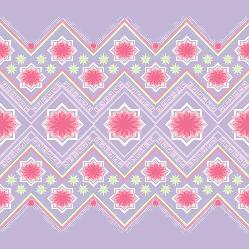 geometrisch ethnisch Muster Design zum asiatisch Stoff , Kleidung, Stoff, Batik, Strickwaren, Stickerei, Ikkat, Pixel Muster. vektor