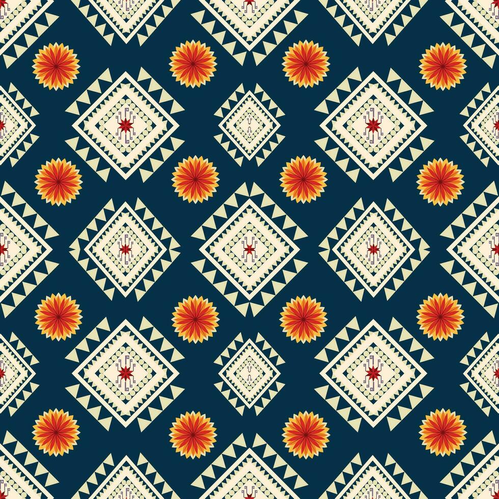 geometrisk etnisk mönster design för asiatisk tyg , Kläder, tyg, batik, stickat, broderi, ikkat, pixel mönster. vektor