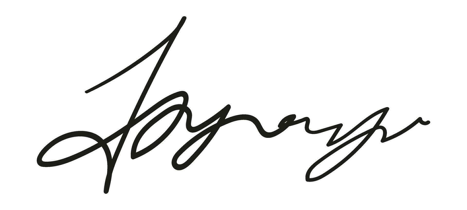 falsk autograf prover. ritad för hand signaturer, exempel av dokument, certifikat och kontrakt med inked och handskriven text. vektor