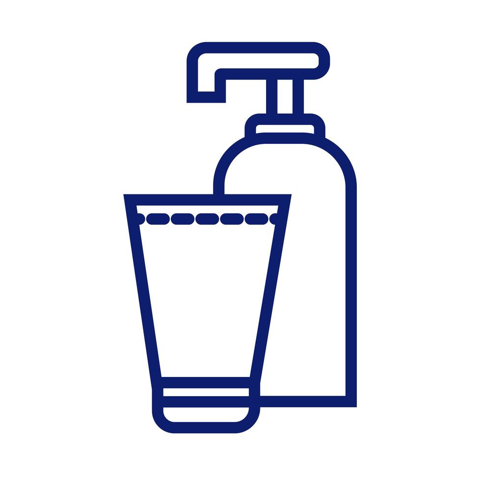 Symbol für antibakterielle Seifenflasche vektor