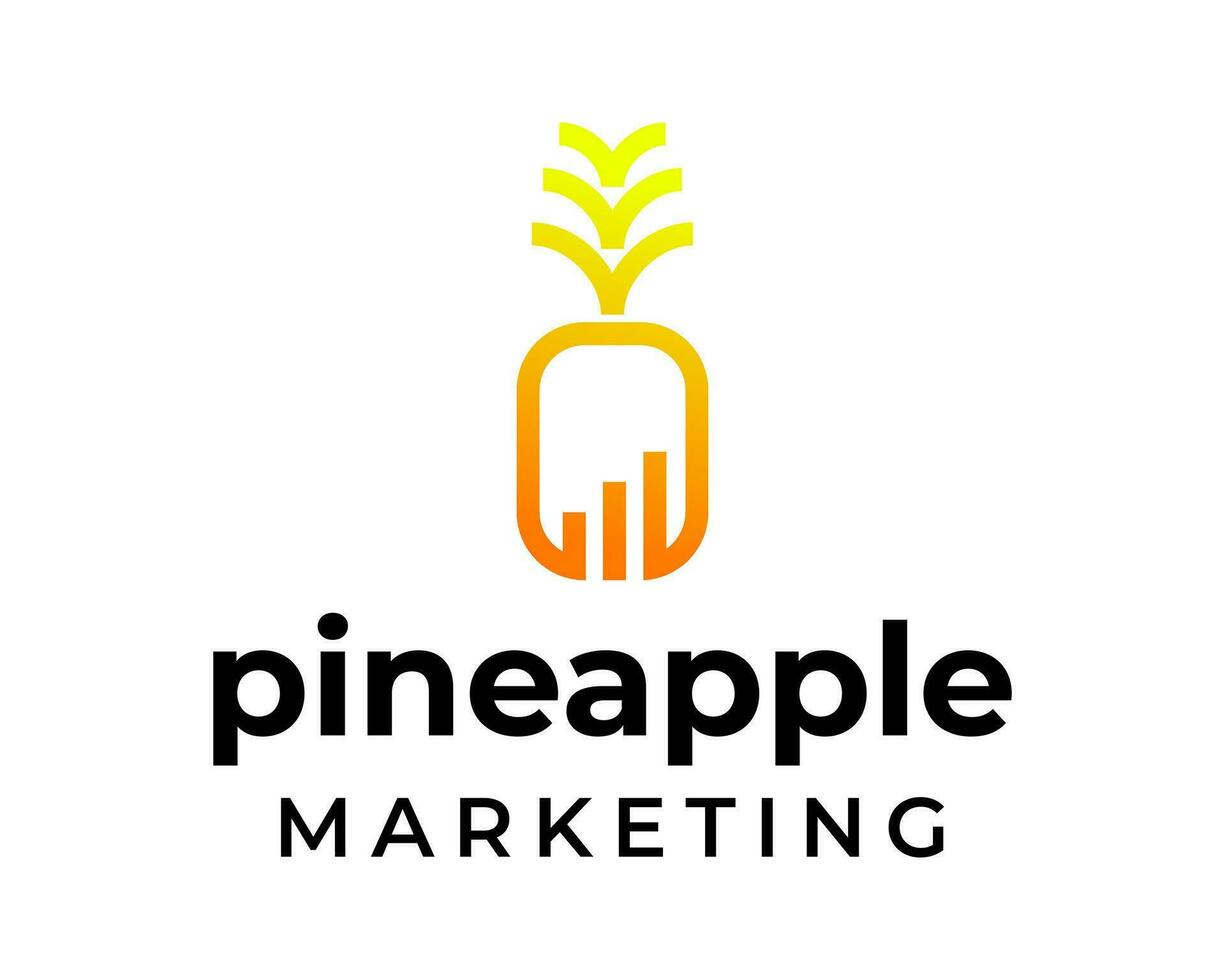 Ananas Obst Symbol und Grafik Marketing Geschäft Logo Design. vektor
