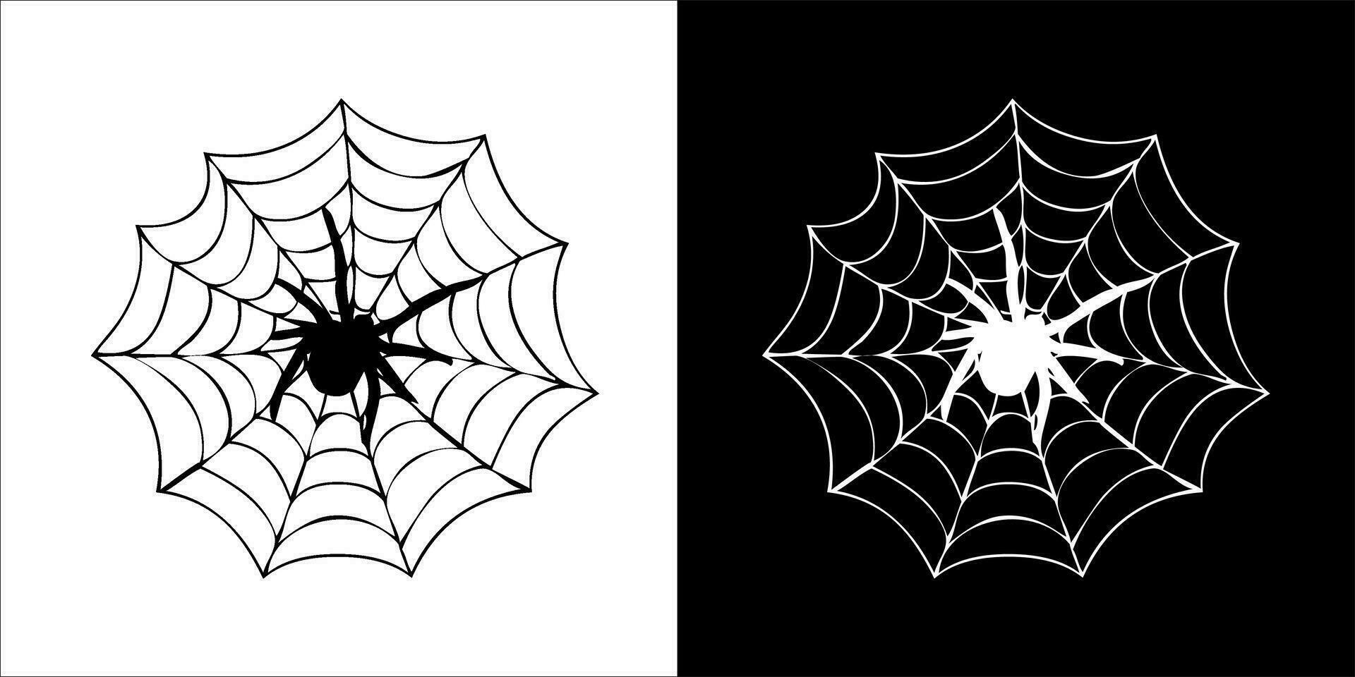 Illustration, Vektor Grafik von Spinne Symbol, im schwarz und Weiss, mit transparent Hintergrund