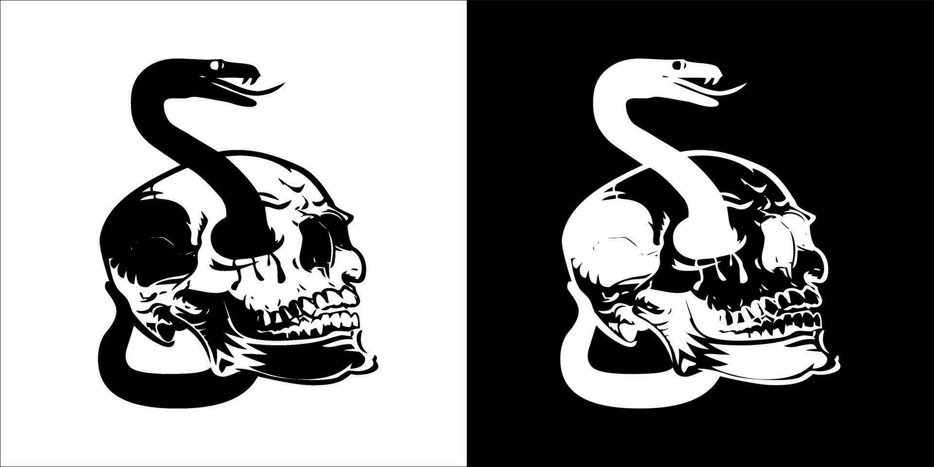 Illustration, Vektor Grafik von Schlange Symbol, schwarz und Weiß Farbe auf transparent Hintergrund