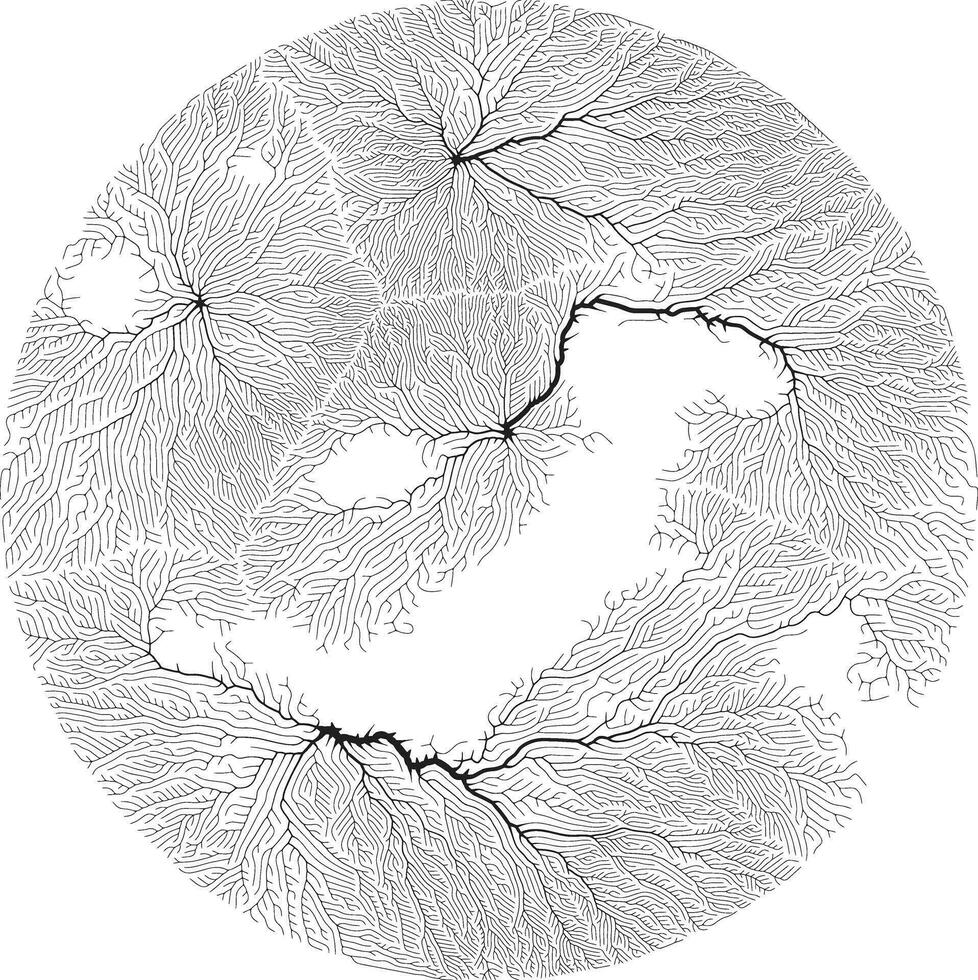 breit groß Daten Visualisierung. Maschine Lernen Algorithmus zum Information Filter und analytisch. abstrakt Hintergrund mit Kreis Array und binär Code. Daten Array visuell Konzept. groß Daten Komplex. vektor