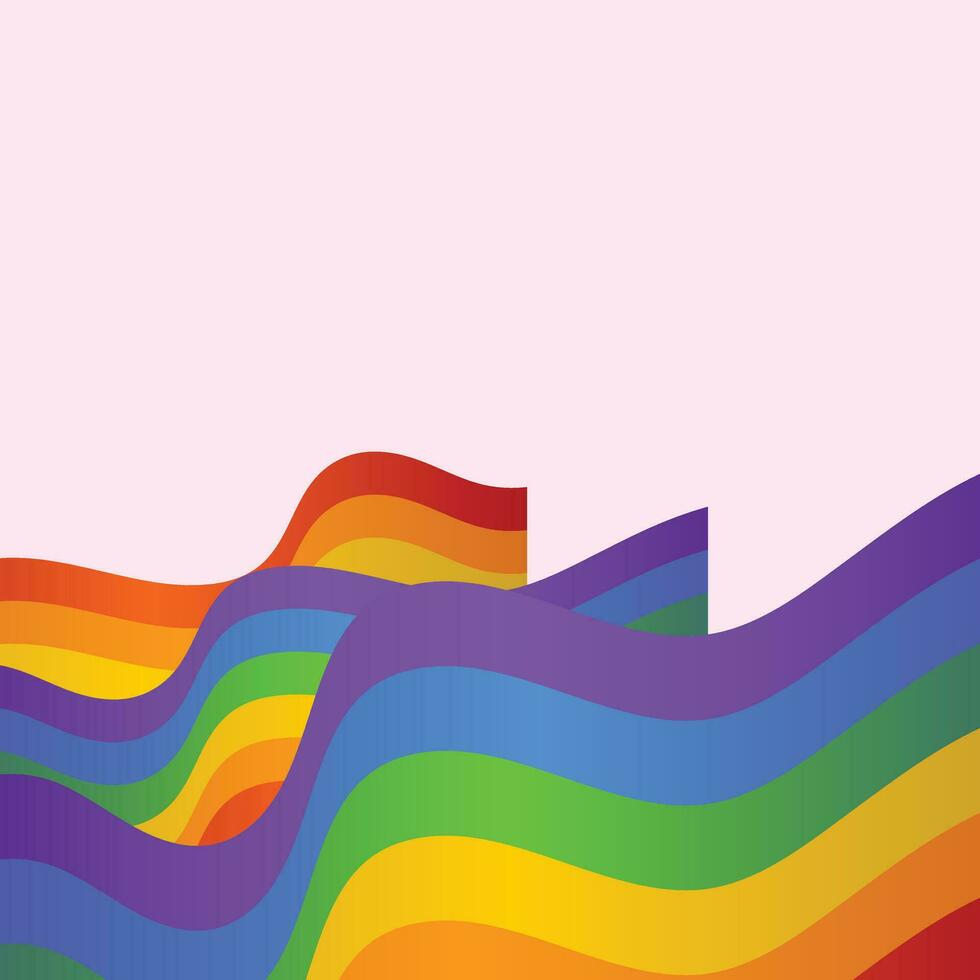 bunt Regenbogen Stolz Monat Vektor Hintergrund. Mensch Rechte Vielfalt Konzept. lgbt Individualität Kunst Veranstaltung Banner Design. Vektor Illustration.