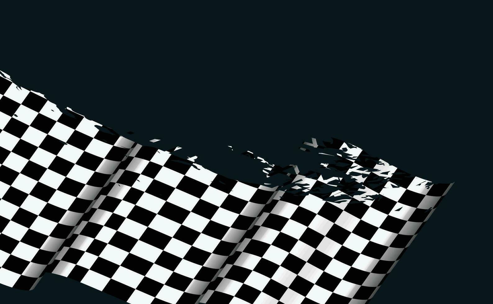 optisch Illusion Welle. Schach Wellen Tafel. abstrakt 3d schwarz und Weiß Illusionen. horizontal Linien Streifen Muster oder Hintergrund mit wellig Verzerrung Wirkung. Vektor Illustration.
