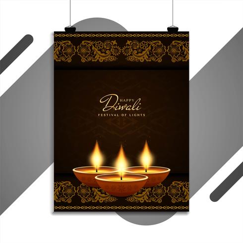 Abstraktes glückliches elegantes religiöses Fliegerdesign Diwali vektor