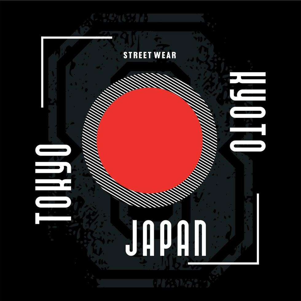 Osaka Japan Typografie Grafik zum Slogan Vektor Bild