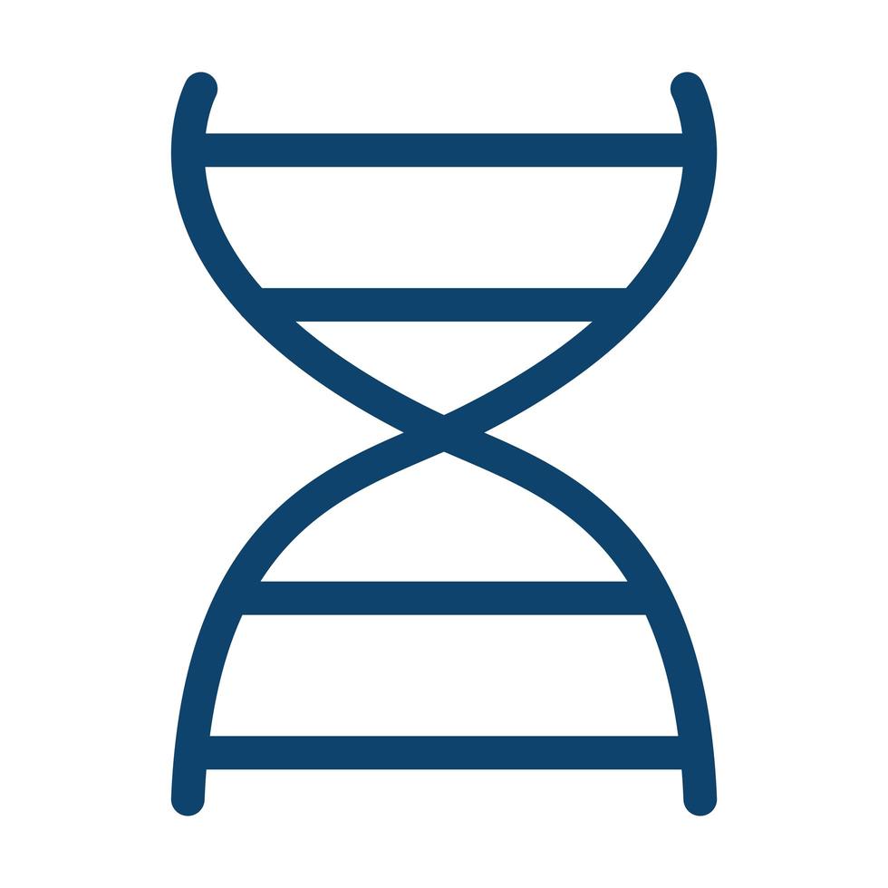 medicinsk molekyl dna genetisk silhuett ikon vektor