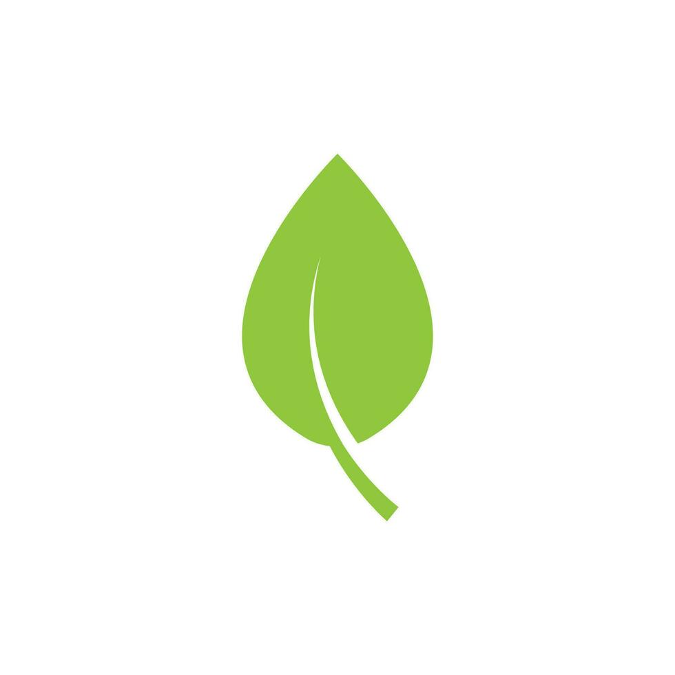 Logos des Naturelementvektors der grünen Baumblattökologie vektor