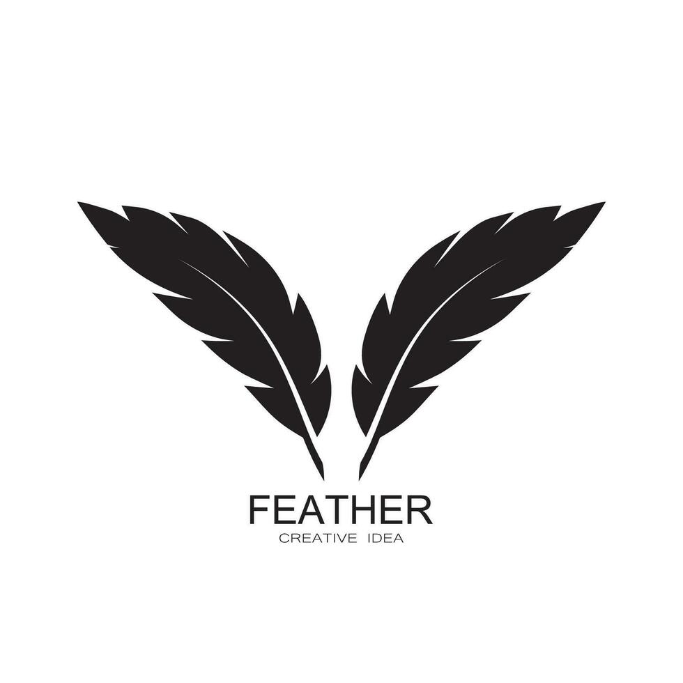 Feder Logo Vektor Vorlage