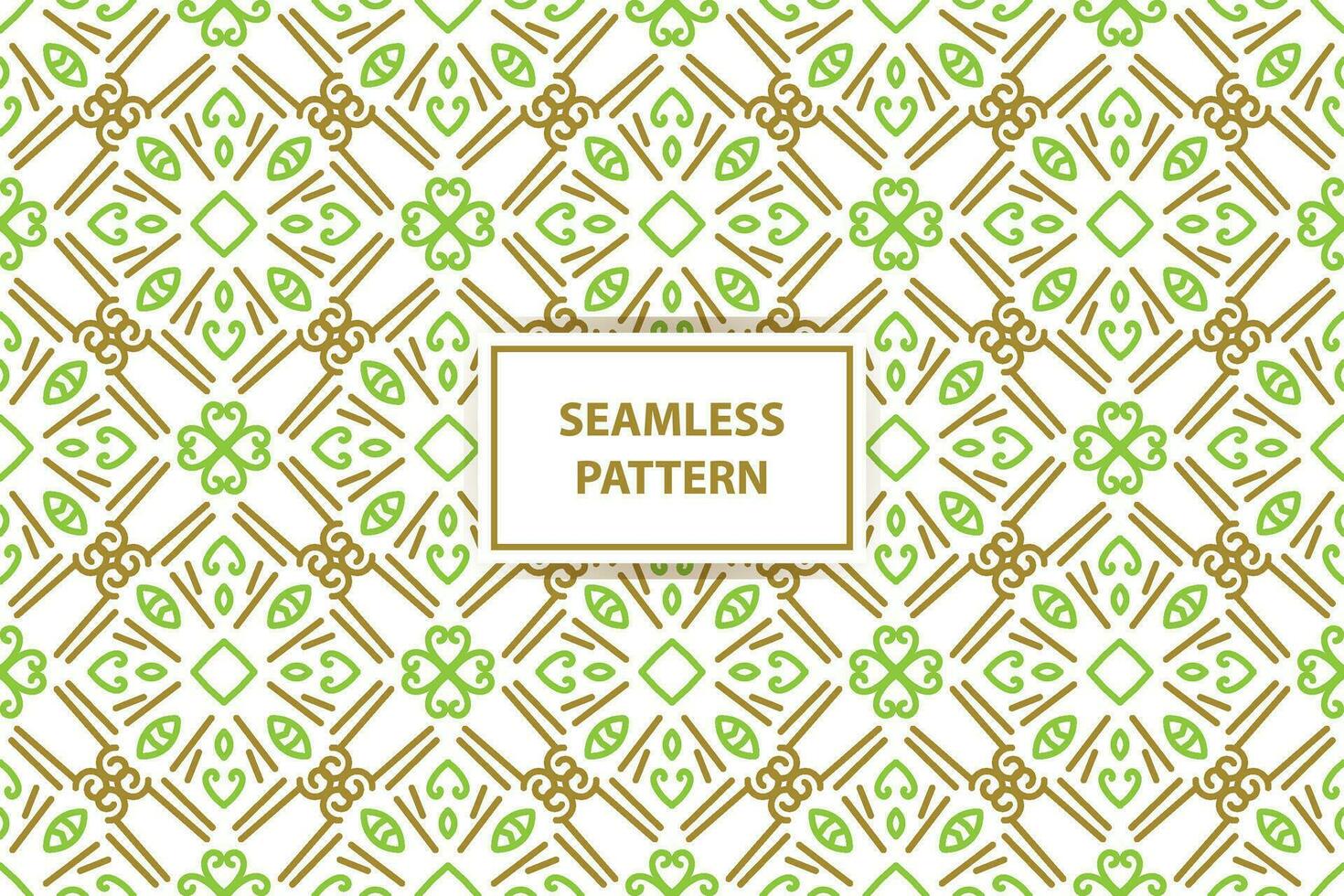 orientalisch nahtlos Muster. Weiss, Grün und Gold Hintergrund mit Arabisch Ornament. Muster, Hintergrund und Hintergrund zum Ihre Design. Textil- Ornament. Vektor Illustration.