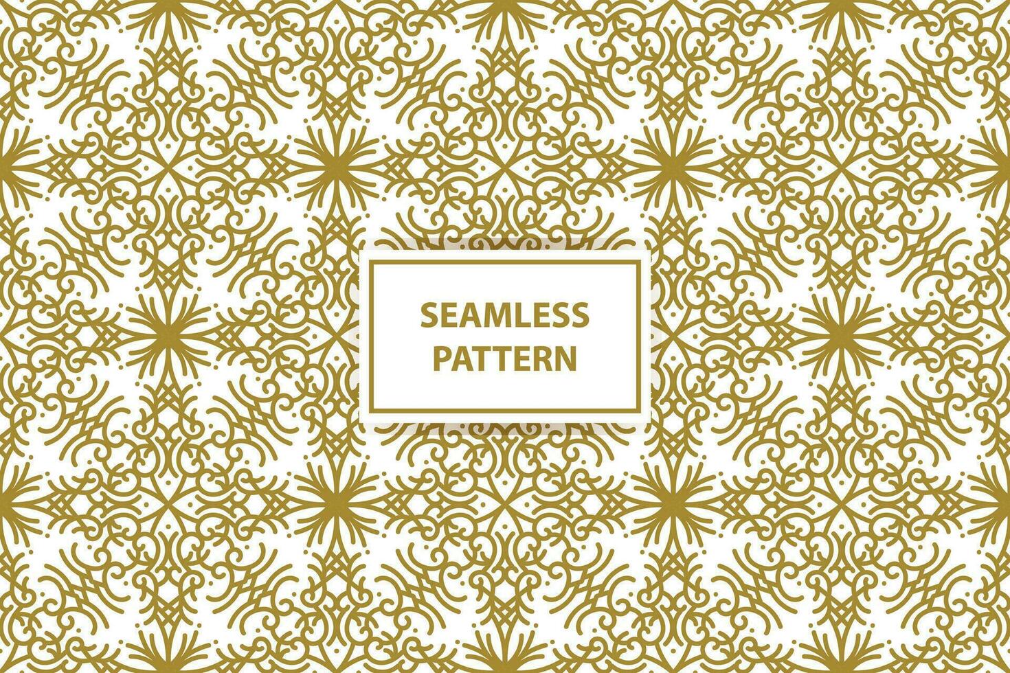 orientalisch nahtlos Muster. Weiß und Gold Hintergrund mit Arabisch Ornament. Muster, Hintergrund und Hintergrund zum Ihre Design. Textil- Ornament. Vektor Illustration.