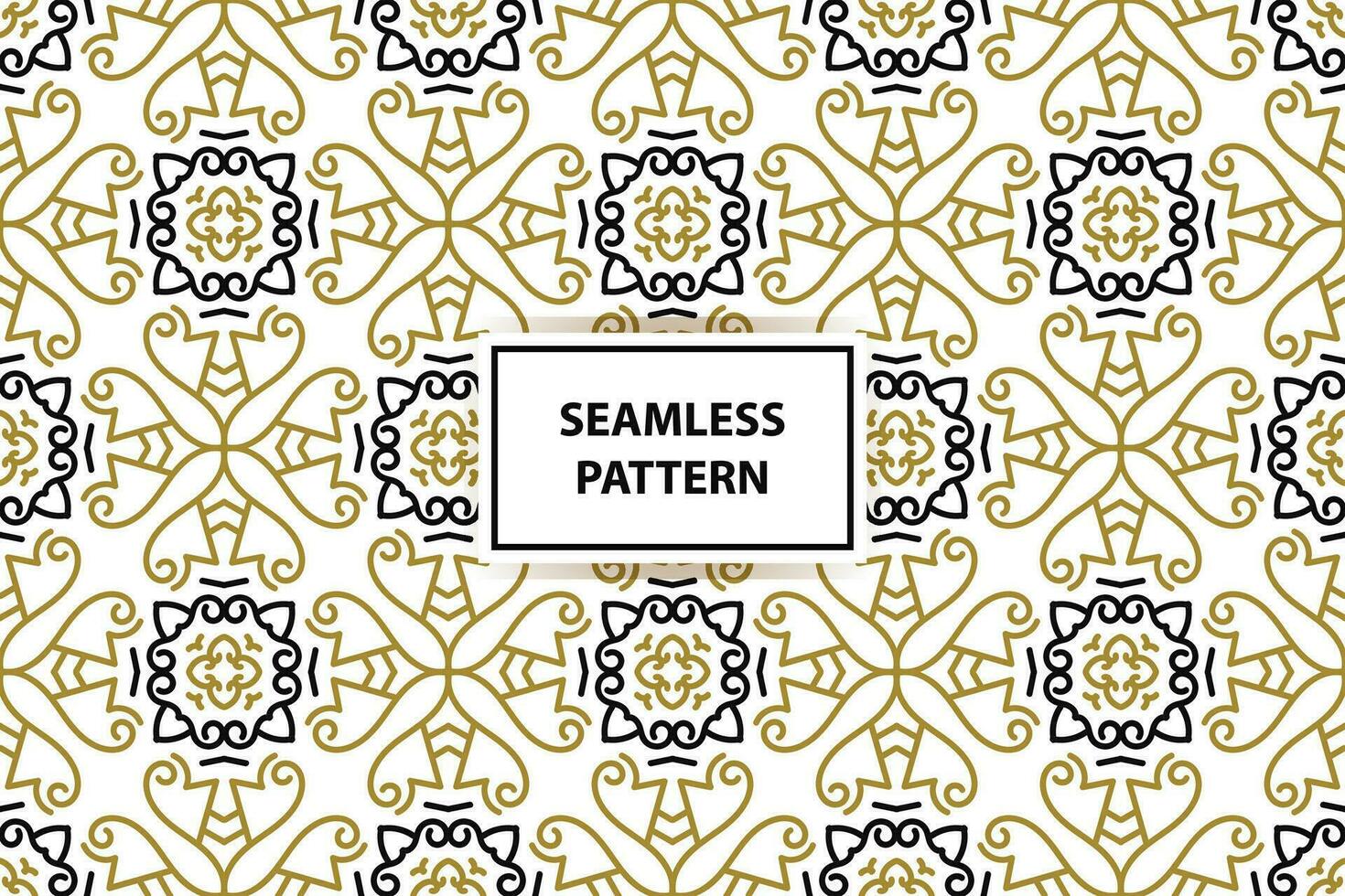 orientalisch nahtlos Muster. Weiss, schwarz und Gold Hintergrund mit Arabisch Ornament. Muster, Hintergrund und Hintergrund zum Ihre Design. Textil- Ornament. Vektor Illustration.