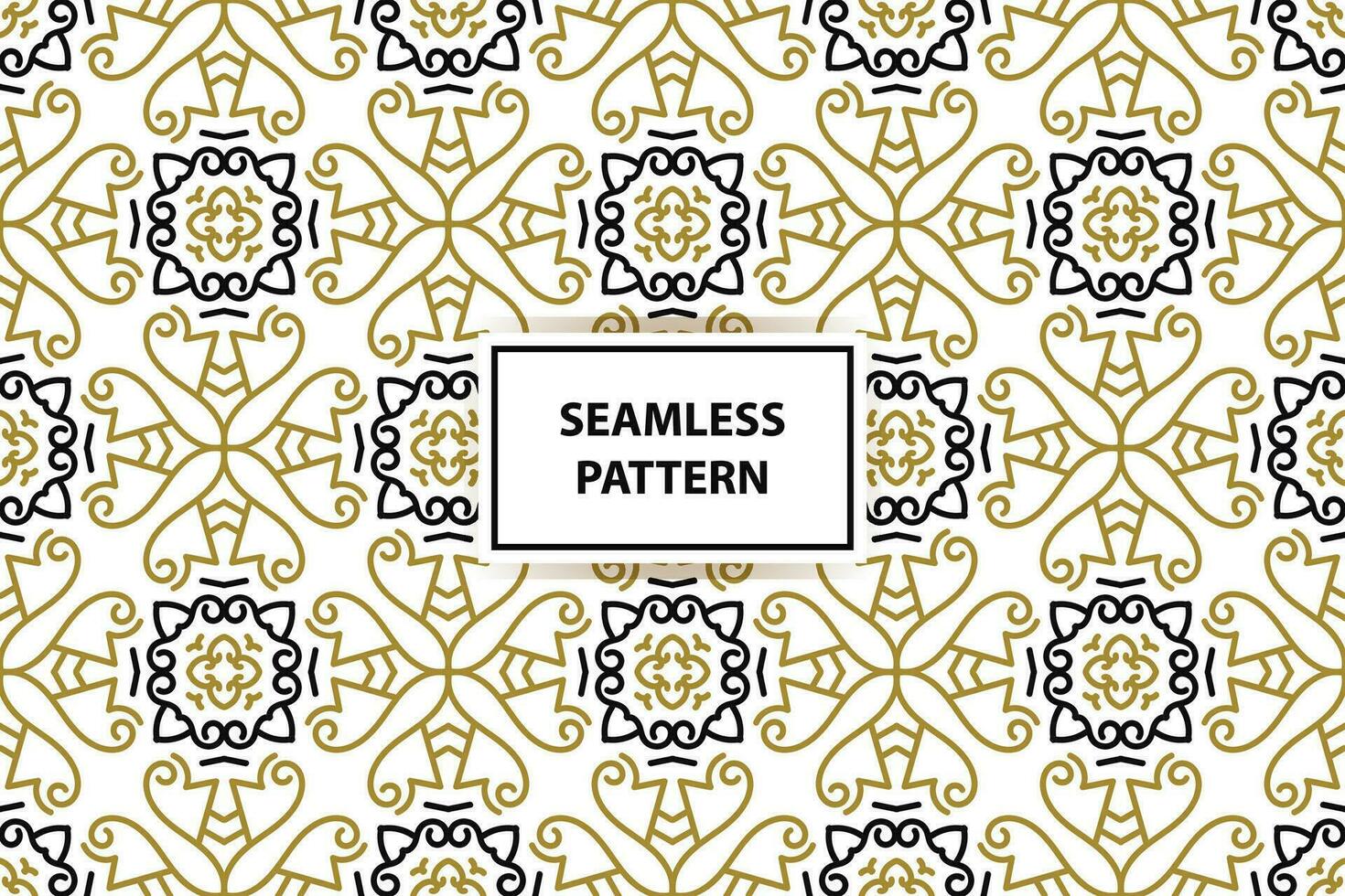 orientalisk sömlös mönster. vit, svart och guld bakgrund med arabicum prydnad. mönster, bakgrund och tapet för din design. textil- prydnad. vektor illustration.