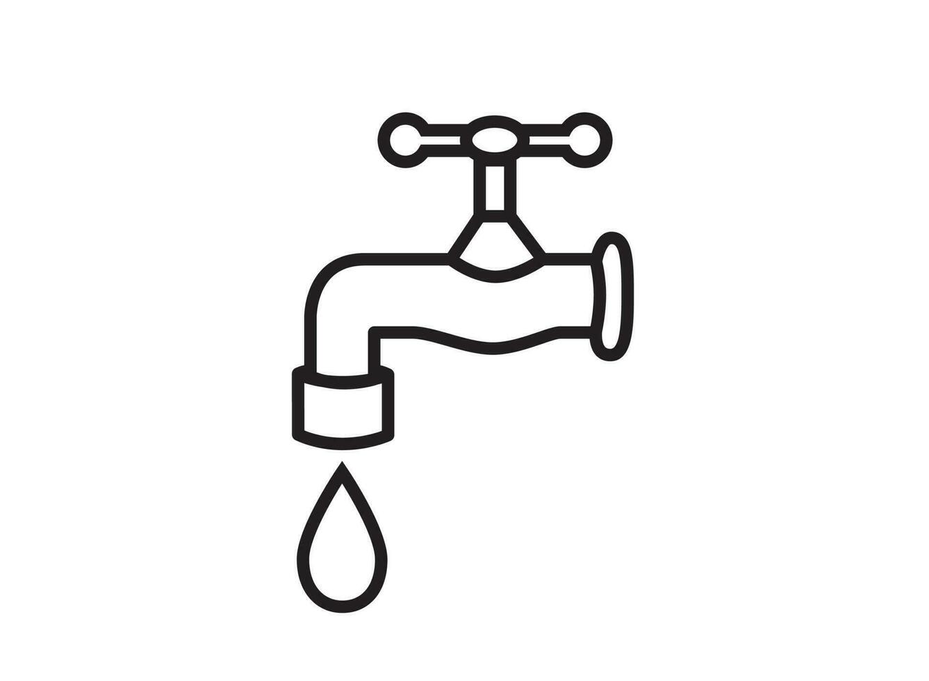 Wasser Zapfhahn mit tropfen, Vektor Illustration