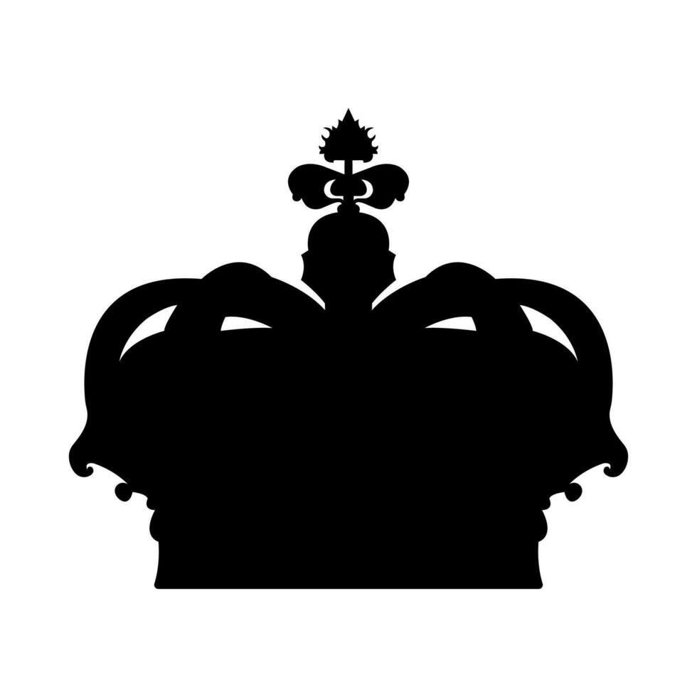 krona vektor illustration, silhuett i svart. rike symbol. ikon, logotyp, skriva ut, vykort, sublimering, klistermärke, ClipArt, enda element, kung, prinsessa, drottning