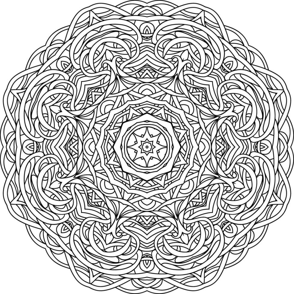 abstrakt mönster mandala. årgång hand dragen dekorativ vektor illustration. runda spets design