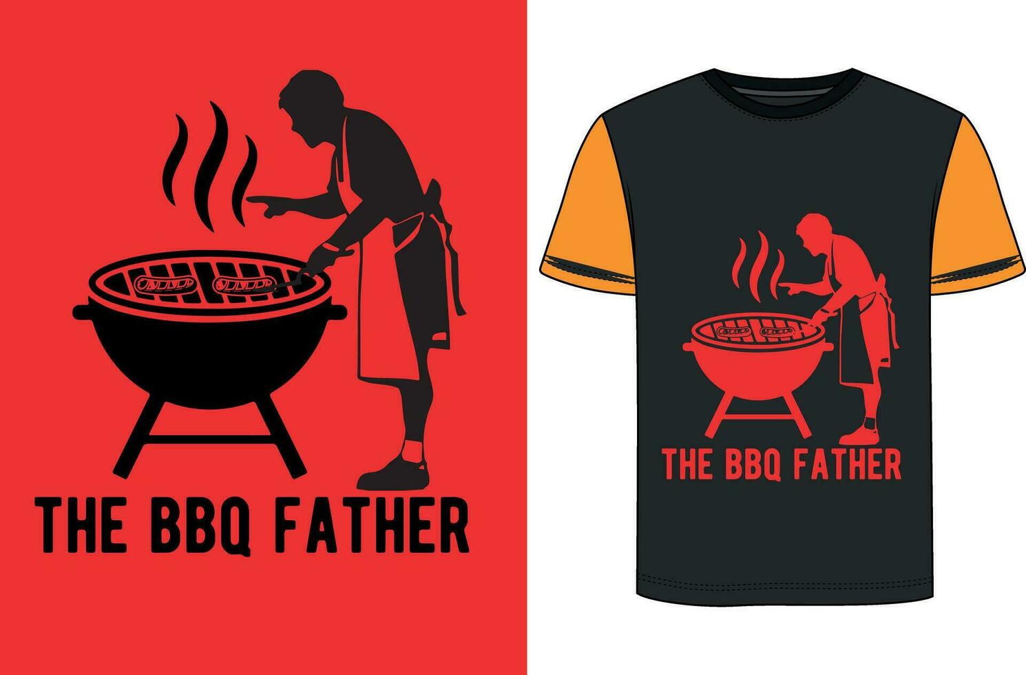 b b q t-shirt design vektor