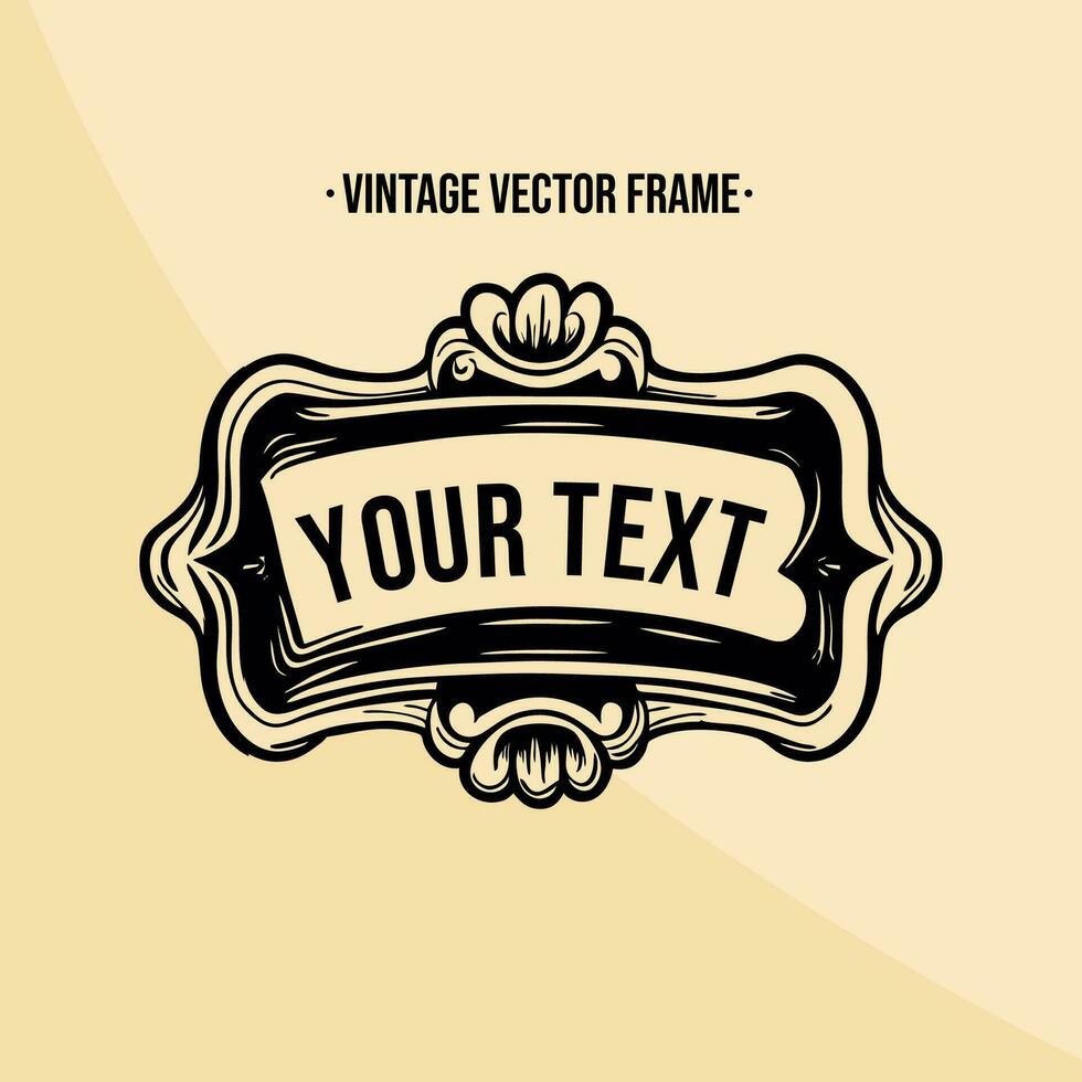 Jahrgang Rahmen zum Schreiben Text von Botschaft vektor