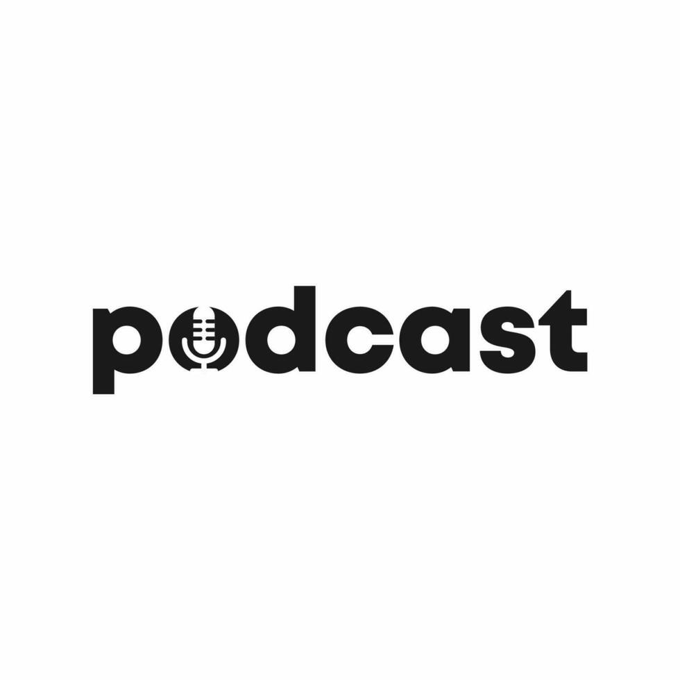 podcast logotyp design, logotyp och vektor logotyp