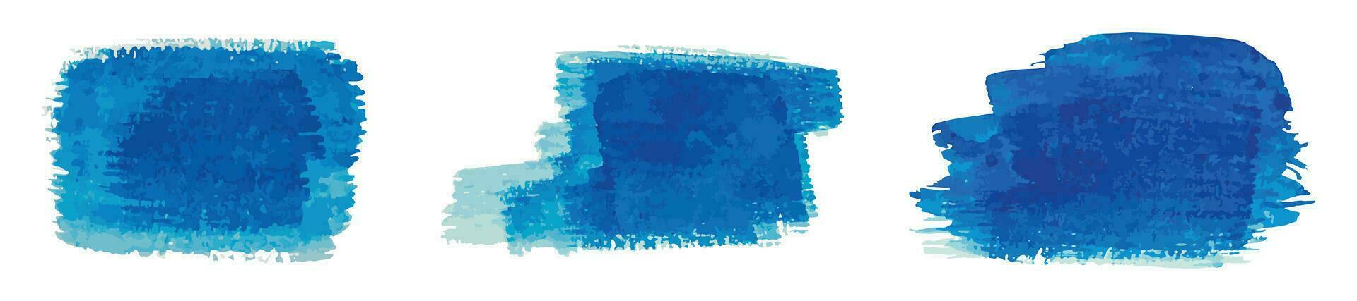 Blau Aquarell Fleck. Aquarell Hintergrund. Blau Aquarell Bürste. Vektor Design