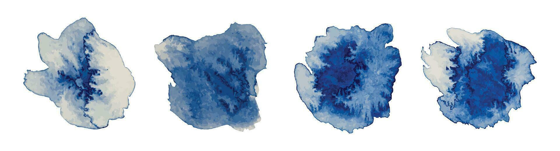 Blau Aquarell Hintergrund Vektor Illustration isoliert auf Weiß