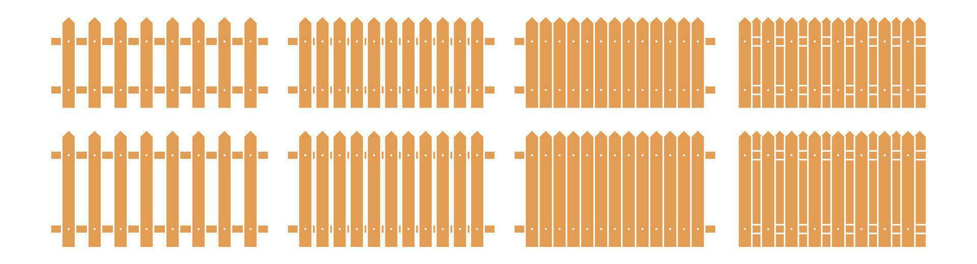 färgad staket i platt stil vektor illustration isolerat på vit