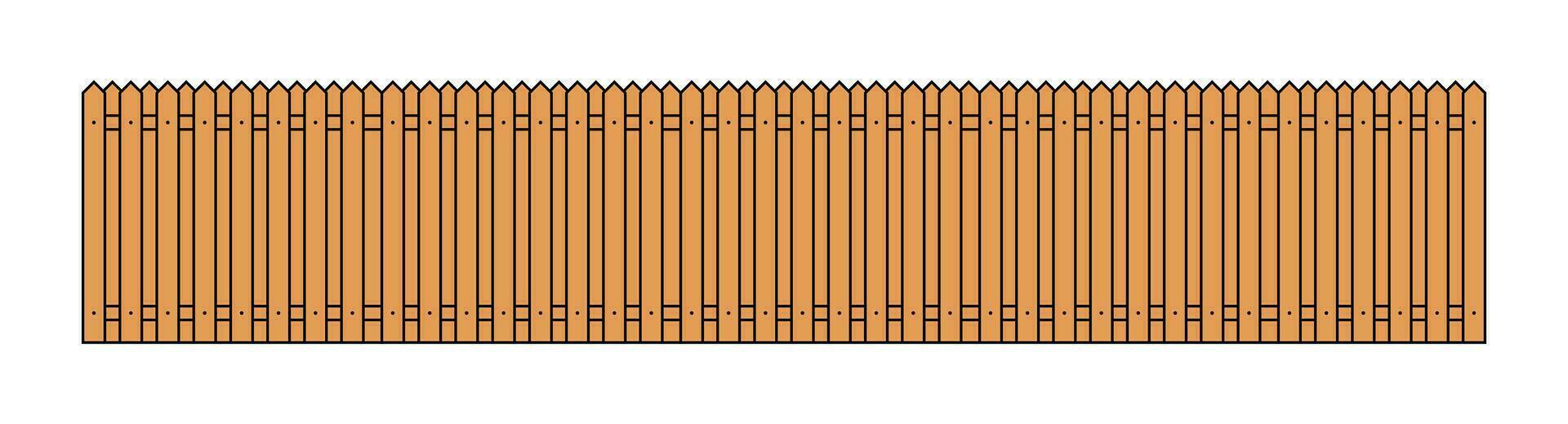 farbig Gliederung Zaun im eben Stil Vektor Illustration isoliert auf Weiß