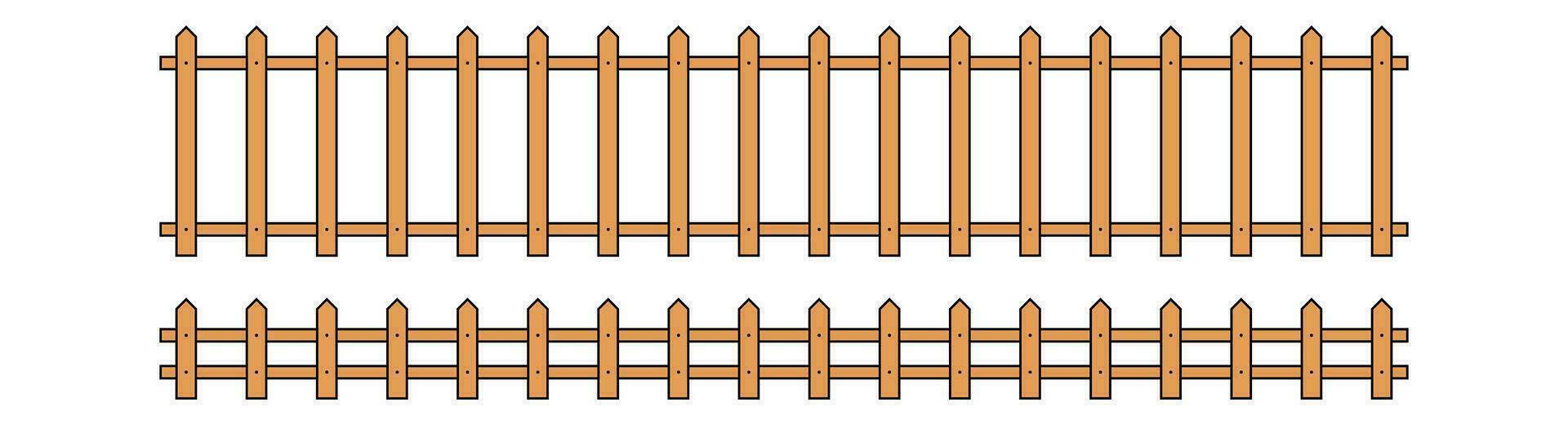 färgad översikt staket i platt stil vektor illustration isolerat på vit