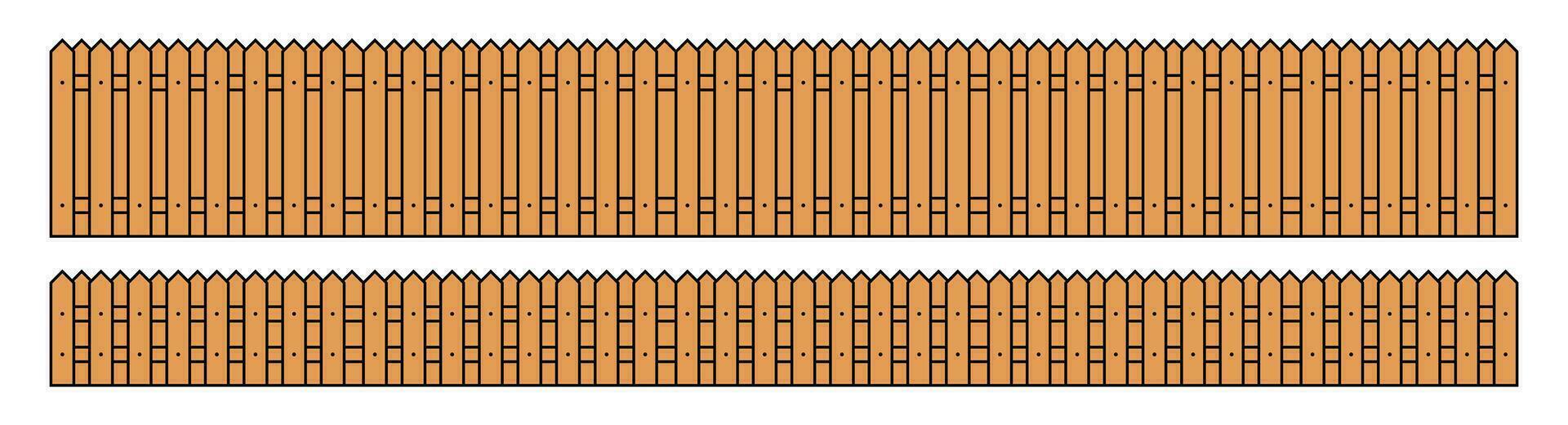 färgad översikt staket i platt stil vektor illustration isolerat på vit