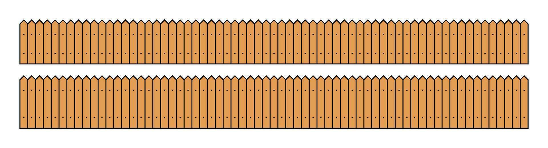 farbig Gliederung Zaun im eben Stil Vektor Illustration isoliert auf Weiß