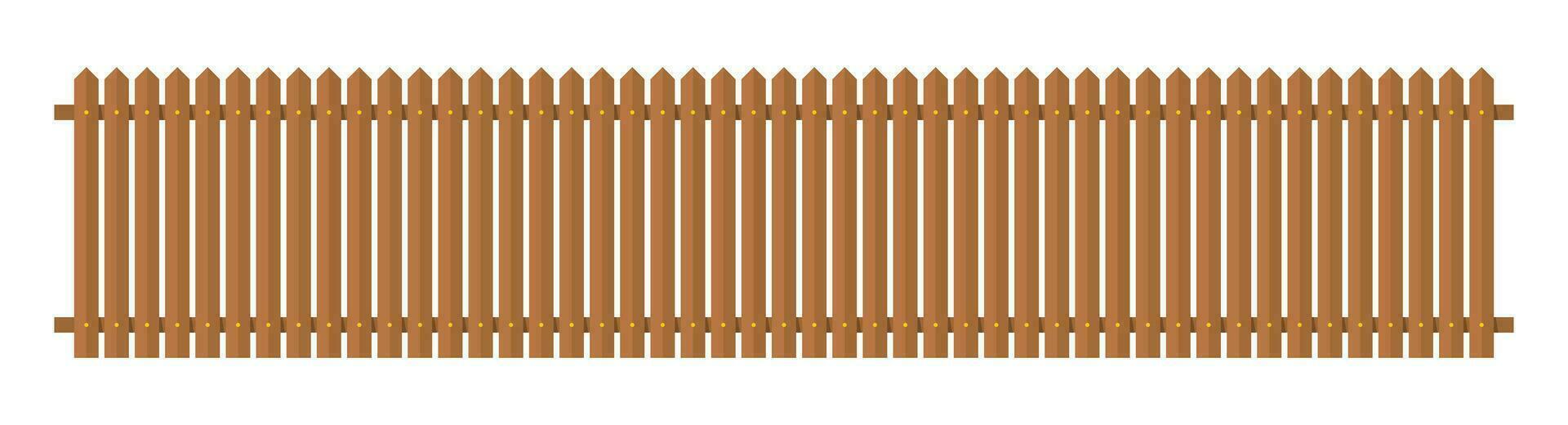 trä- staket i platt stil vektor illustration isolerat på vit