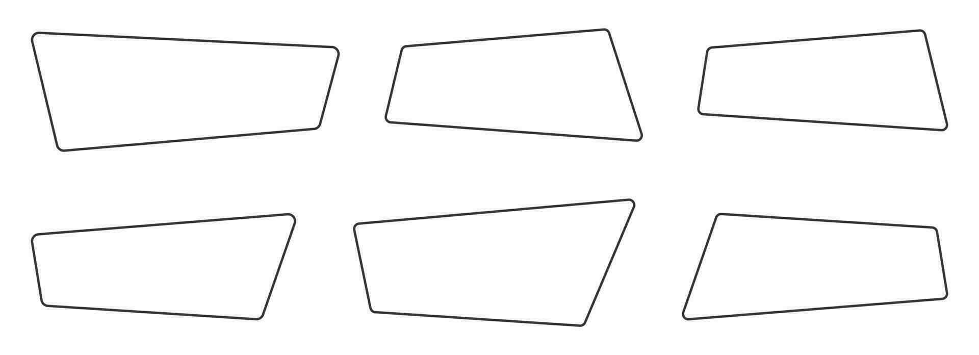 geometrisch Linie Banner im eben Stil Vektor Illustration isoliert auf Weiß