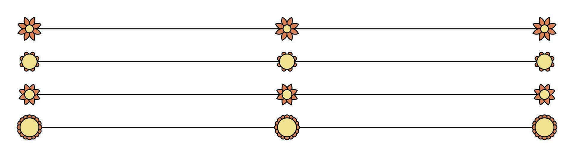 blomma delare samling vektor illustration