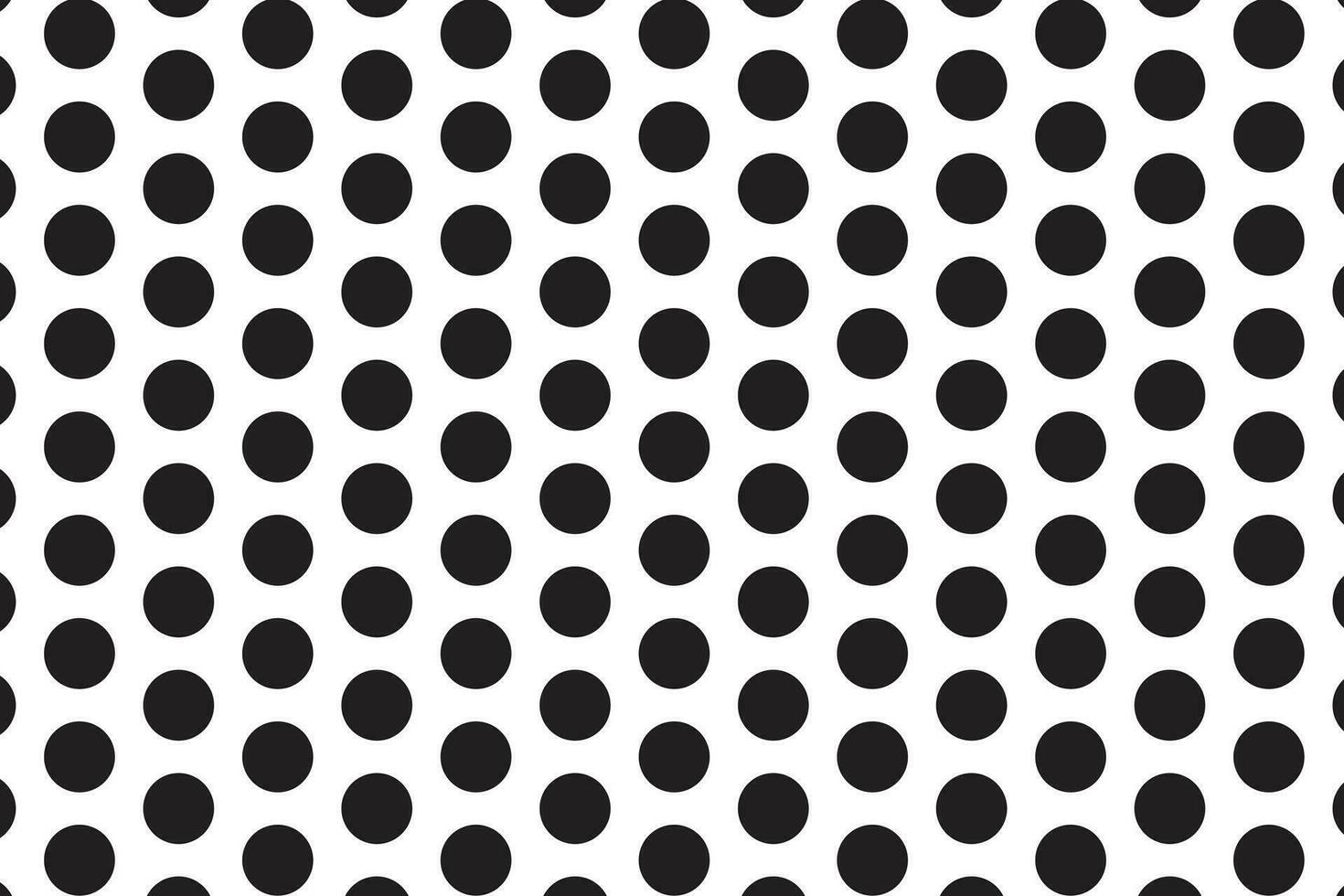 enkel abstrakt sömmar svart polka punkt mönster på vit Färg bakgrund vektor