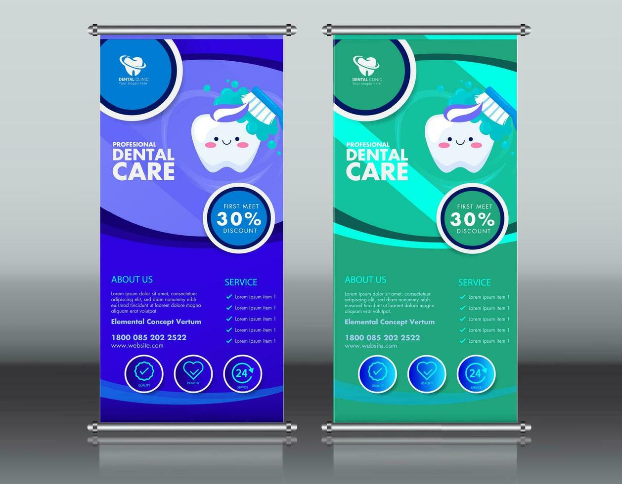 rollen oben Geschäft Broschüre Flyer Banner Design Vertikale Vorlage Vektor, Startseite Präsentation abstrakt geometrisch Hintergrund, modern Veröffentlichung x-Banner und Flaggenbanner, Rechteck Größe. rot , Blau, Grün vektor