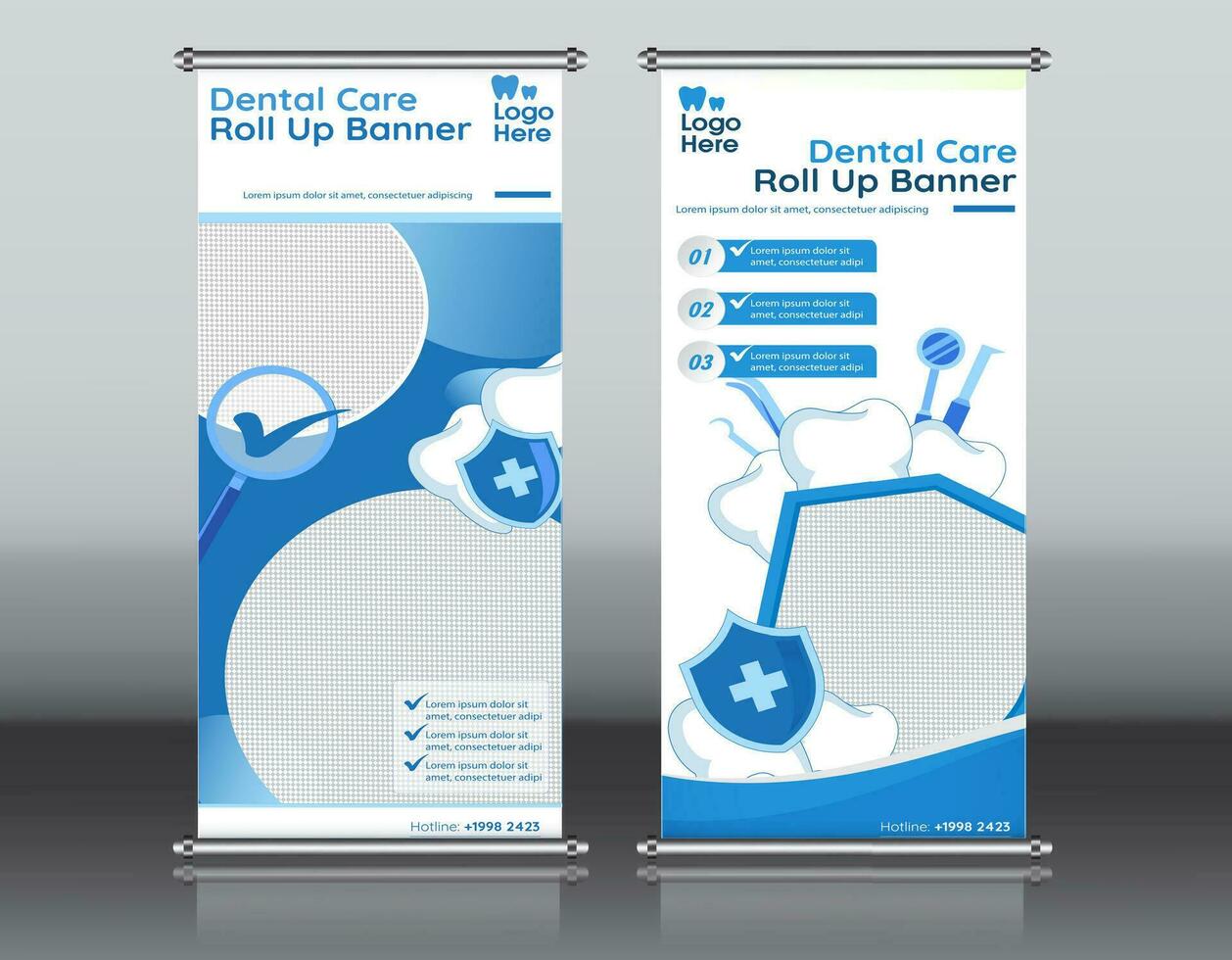 rollen oben Geschäft Broschüre Flyer Banner Design Vertikale Vorlage Vektor, Startseite Präsentation abstrakt geometrisch Hintergrund, modern Veröffentlichung x-Banner und Flaggenbanner, Rechteck Größe. rot , Blau, Grün vektor