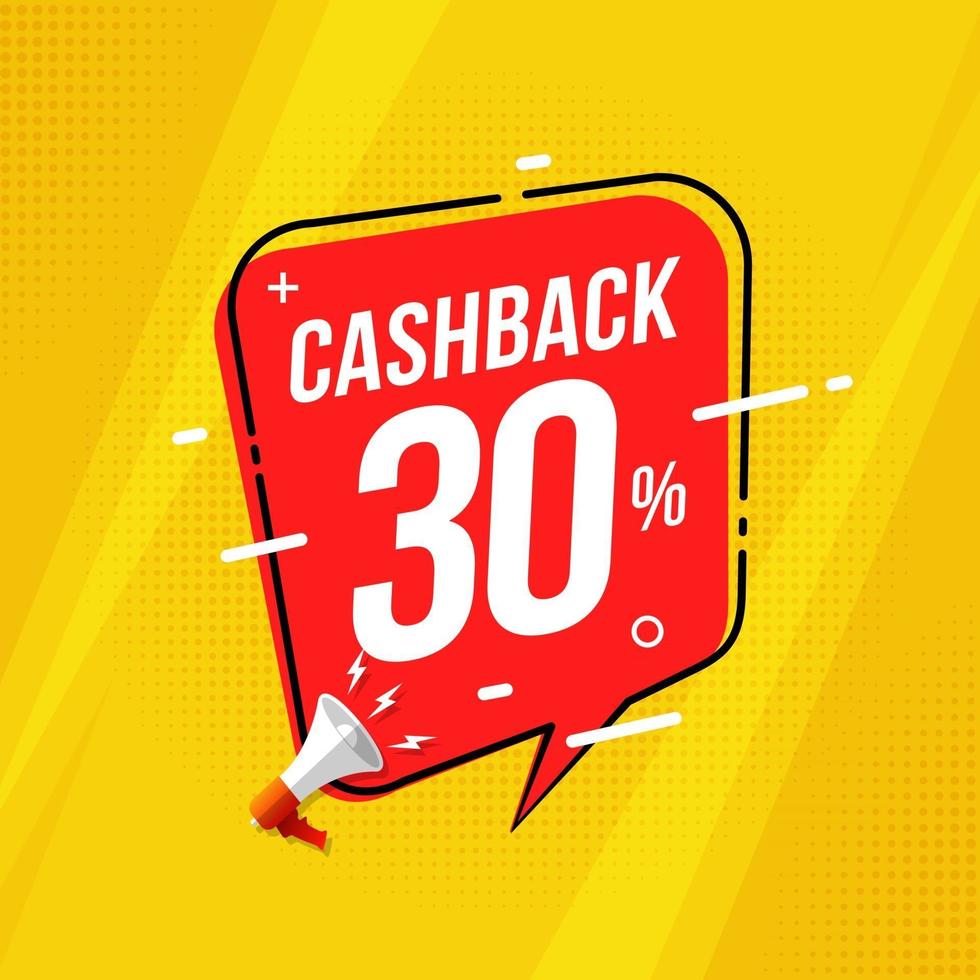 cashback banner designkoncept för att spara och återbetala pengar vektor