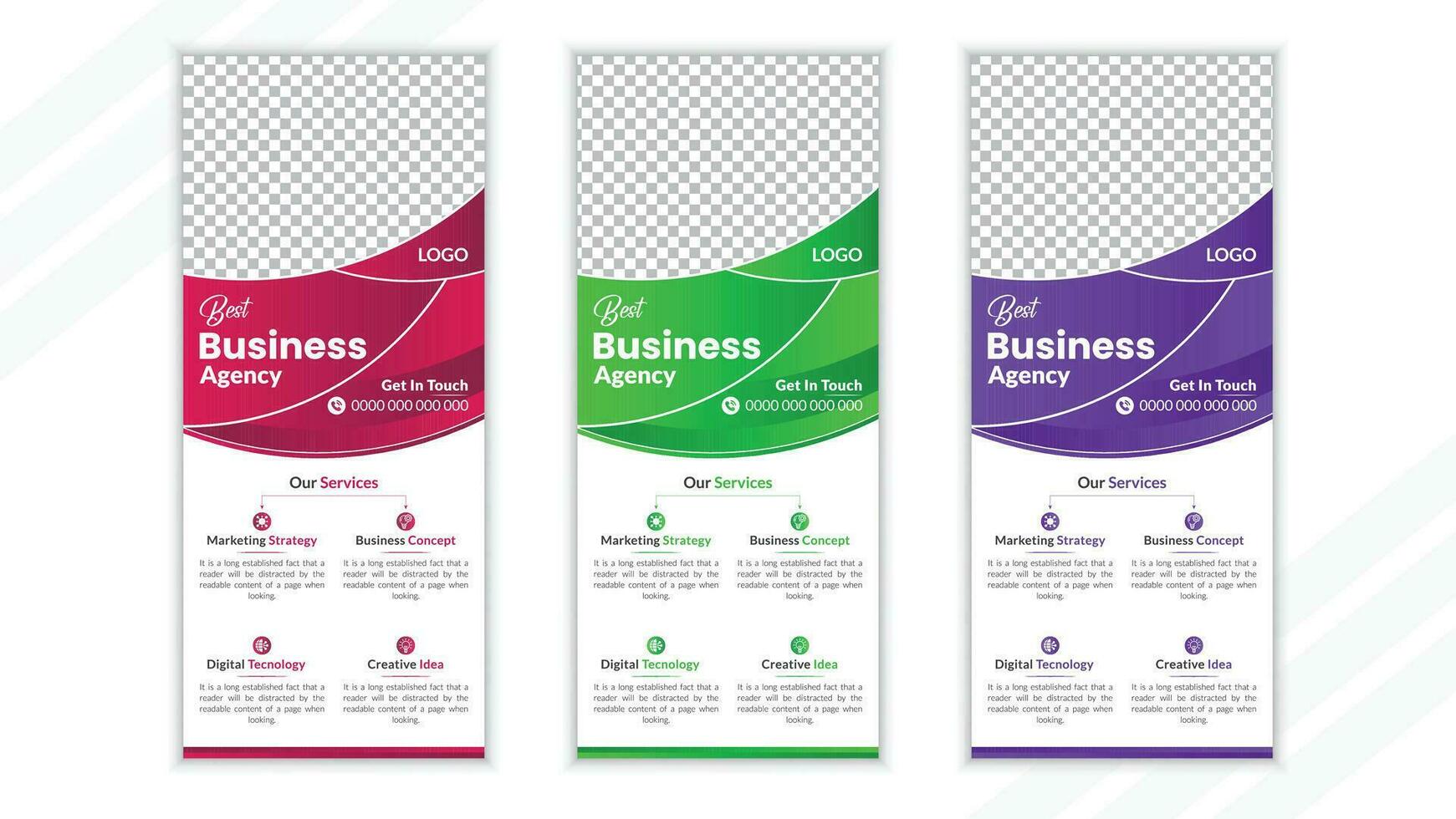 Business Roll Up Banner Design vektor